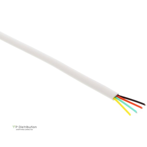 InLine&reg; Modular Cable 4 wire ribbon Cable white 100m ring