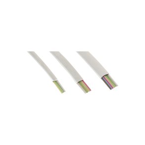 InLine&reg; Modular Cable 6 wire Ribbon Cable white 100m ring