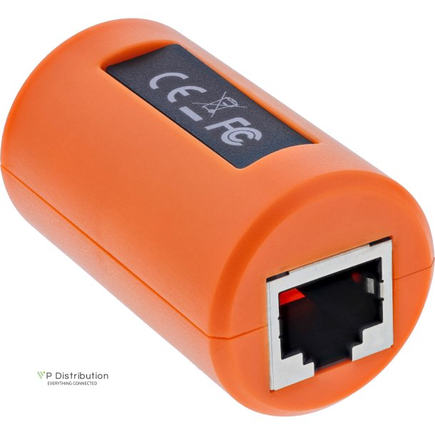 InLine&reg; Surge protection RJ45 coupling for network and POE