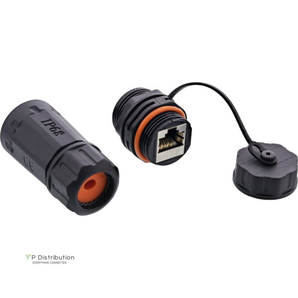 InLine&reg; Cat.6A coupling, waterproof IP68, 2x RJ45 F/F, 1:1