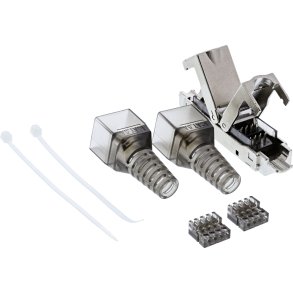 InLine® Cable connector Cat.6A, shielded, narrow version