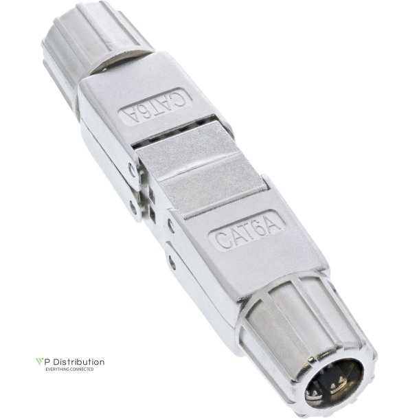 InLine&reg; Cable connector Cat.6A, shielded, tool free coupler