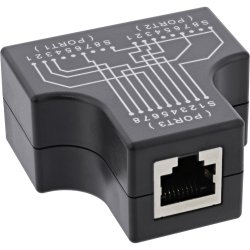 InLine Cat.5e STP T-Adapter (Port-Doppler), RJ45 Female to 2x RJ45 Female