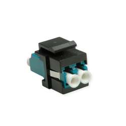 ROLINE Keystone Adapter W/LC DUPLEX, Black+BLUE
