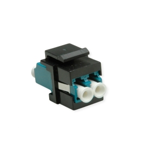ROLINE Keystone Adapter W/LC DUPLEX, Black+BLUE