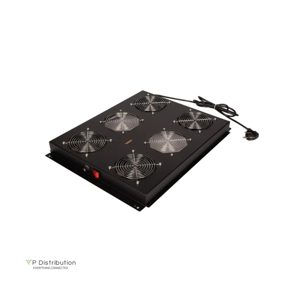 ROLINE 19" Fan fan unit with 4 fans ON/OFF  for server rack black