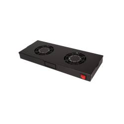 ROLINE 19" Fan unit with 2 fans ON/OFF  black