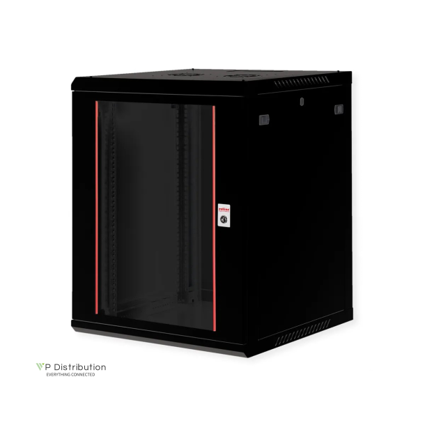 ROLINE 19" Wall Cabinet Basic Plus 15 U 600x600 BxT black