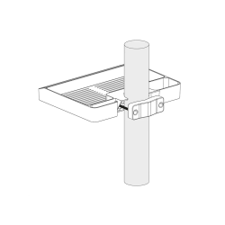 VALUE Pole Mounted Storage Shelf, Black