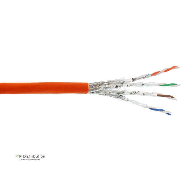 InLine&reg; Installation Cable S/FTP PiMF Cat.7a AWG23 1200MHz halogen free orange 100m