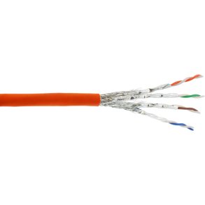 InLine® Installation Cable S/FTP PiMF Cat.7a AWG23 1200MHz B2ca halogen free orange 50m