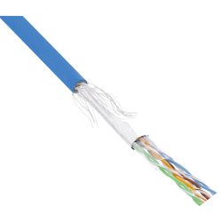 InLine&reg; Patch Cable SF/UTP Cat.5e AWG26 CCA PVC blue 100m