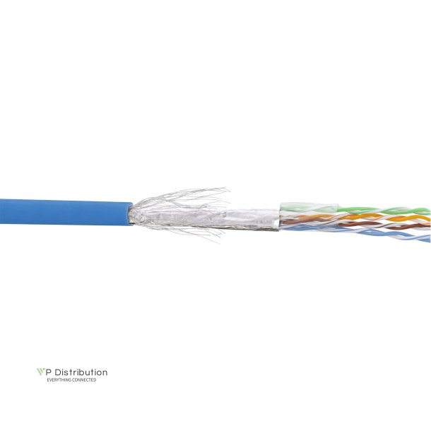 InLine&reg; Patch Cable SF/UTP Cat.5e AWG26 CCA PVC blue 100m