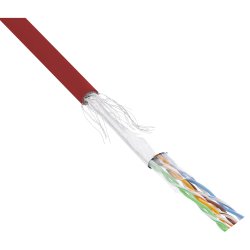 InLine&reg; Patch Cable SF/UTP Cat.5e AWG26 CCA PVC red 100m