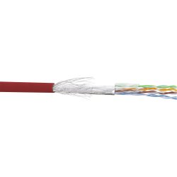 InLine&reg; Patch Cable SF/UTP Cat.5e AWG26 CCA PVC red 100m