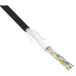 InLine&reg; Patch Cable SF/UTP Cat.5e AWG26 CCA PVC black 100m