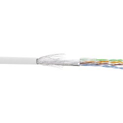 InLine&reg; Patch Cable SF/UTP Cat.5e AWG26 CCA PVC white 100m