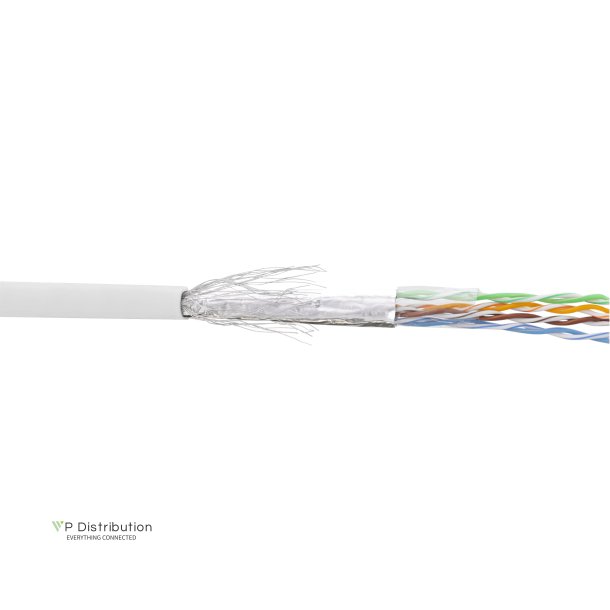 InLine&reg; Patch Cable SF/UTP Cat.5e AWG26 CCA PVC white 100m