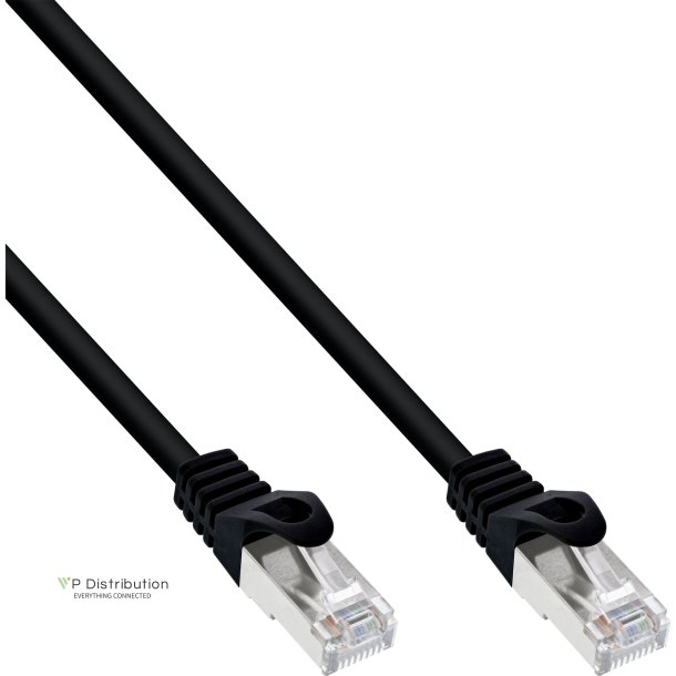 40pcs. pack Bulk-Pack InLine&reg; Patch cable, SF/UTP, Cat.5e, black, 2m