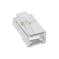InLine&reg; 8P8C RJ45 male shielded connectors for round cables, 100pcs. Pack