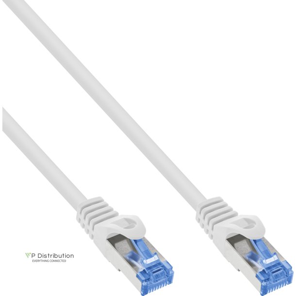 InLine&reg; Patch cable, Cat.6A, S/FTP, TPE flexible, white, 0.25m