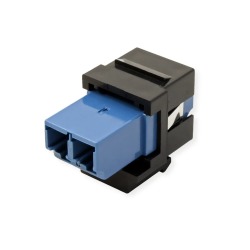 ROLINE Keystone Adapter W/LC DUPLEX, Black+BLUE