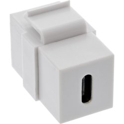 InLine&reg; USB 3.1 Snap-In module, USB-C F/F, white housing