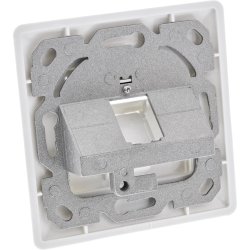InLine&reg; Frame set for 1x RJ45 Bu/LSA insert, Keystone SNAP-In, white RAL9010