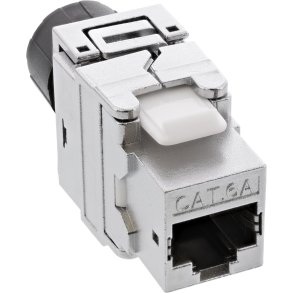 InLine® Premium RJ45 Keystone Jack Snap-In module Cat.6a, with dust cover
