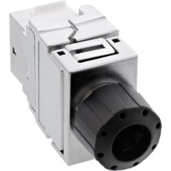 InLine&reg; Premium RJ45 Keystone Jack Snap-In module Cat.6a, with dust cover