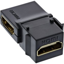 InLine&reg; HDMI Keystone Snap-In module, 4K/60Hz, HDMI AF/AF angled black