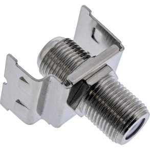 InLine® Keystone installation adapter,  2x F sockets, metal version