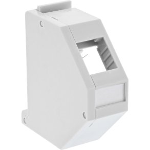 InLine® Keystone Mounting for DIN rail, 1-port, light grey