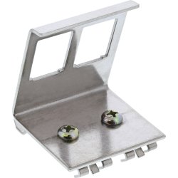 InLine&reg; Keystone Mounting for DIN rail, 2-port, metal