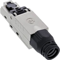 InLine� RJ45 plug Cat.6A 500MHz, field-installable, shielded, with screw cap