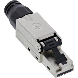 InLine� RJ45 plug Cat.8.1 2000MHz, field-installable, shielded, with screw cap