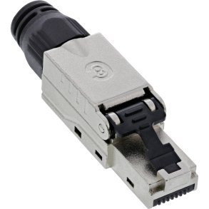 InLine� RJ45 plug Cat.8.1 2000MHz, field-installable, shielded, with screw cap