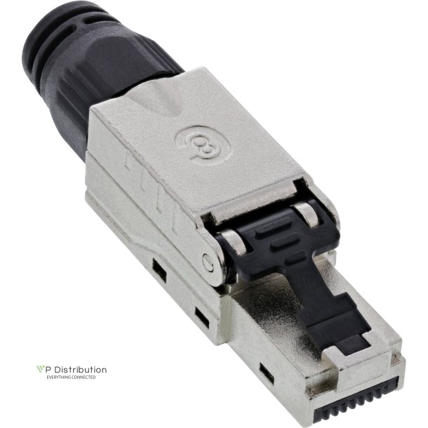 InLine&reg; RJ45 plug Cat.8.1 2000MHz, field-installable, shielded, with screw cap