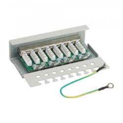 InLine Patch Panel Cat.6 8 Port for desktop grey