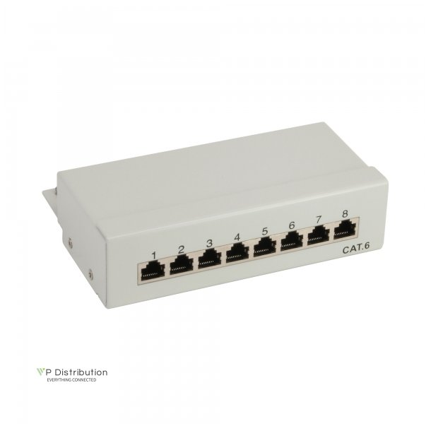 InLine Patch Panel Cat.6 8 Port for desktop grey