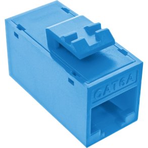 8pcs. Pack InLine Keystone coupler RJ45 F/F, unshielded, Cat.6A UTP, blue