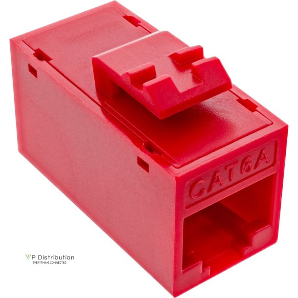 8pcs. Pack InLine Keystone coupler RJ45 F/F, unshielded, Cat.6A UTP, red