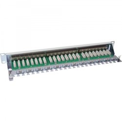 InLine Patch Panel Cat.6 24 Port 19" 1HE light grey RAL7035