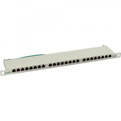 InLine Patch Panel Cat.6 24 Port 19" 0.5U light grey RAL7035