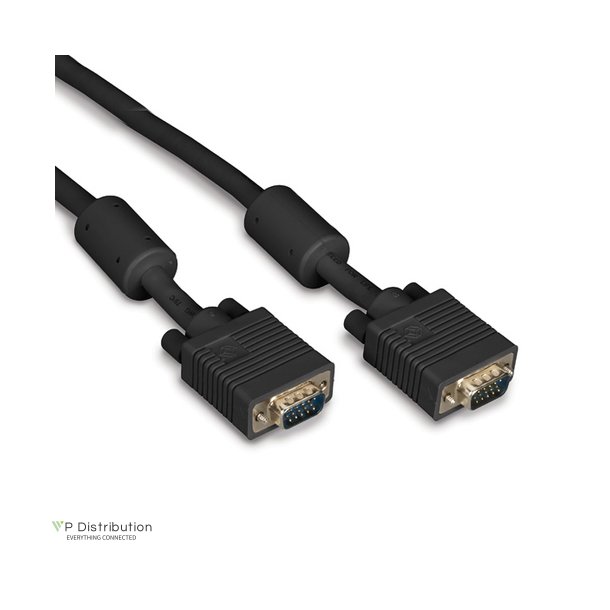 Black Box Vga Video Cable W/Ferrite Core M/M Black 5Ft