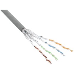 InLine&reg; Patch Cable S/FTP PiMF Cat.6 grey AWG27 PVC CU 100m