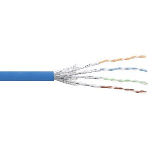 InLine® Patch Cable S/FTP PiMF Cat.6 blue AWG27 PVC CU 100m