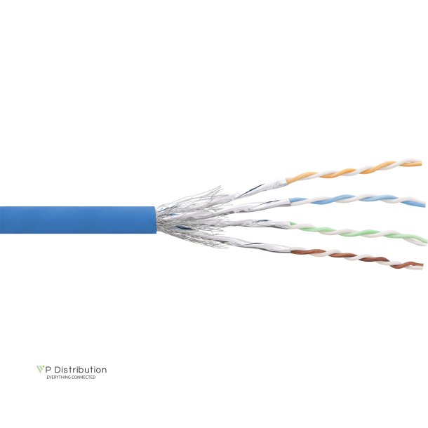 InLine&reg; Patch Cable S/FTP PiMF Cat.6 blue AWG27 PVC CU 100m