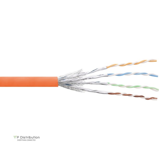 InLine&reg; Patch Cable S/FTP PiMF Cat.6 orange AWG27 PVC CU 100m