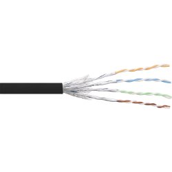 InLine&reg; Patch Cable S/FTP PiMF Cat.6 black AWG27 PVC CU 100m